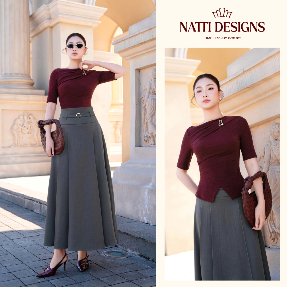 Áo thun vạt chéo