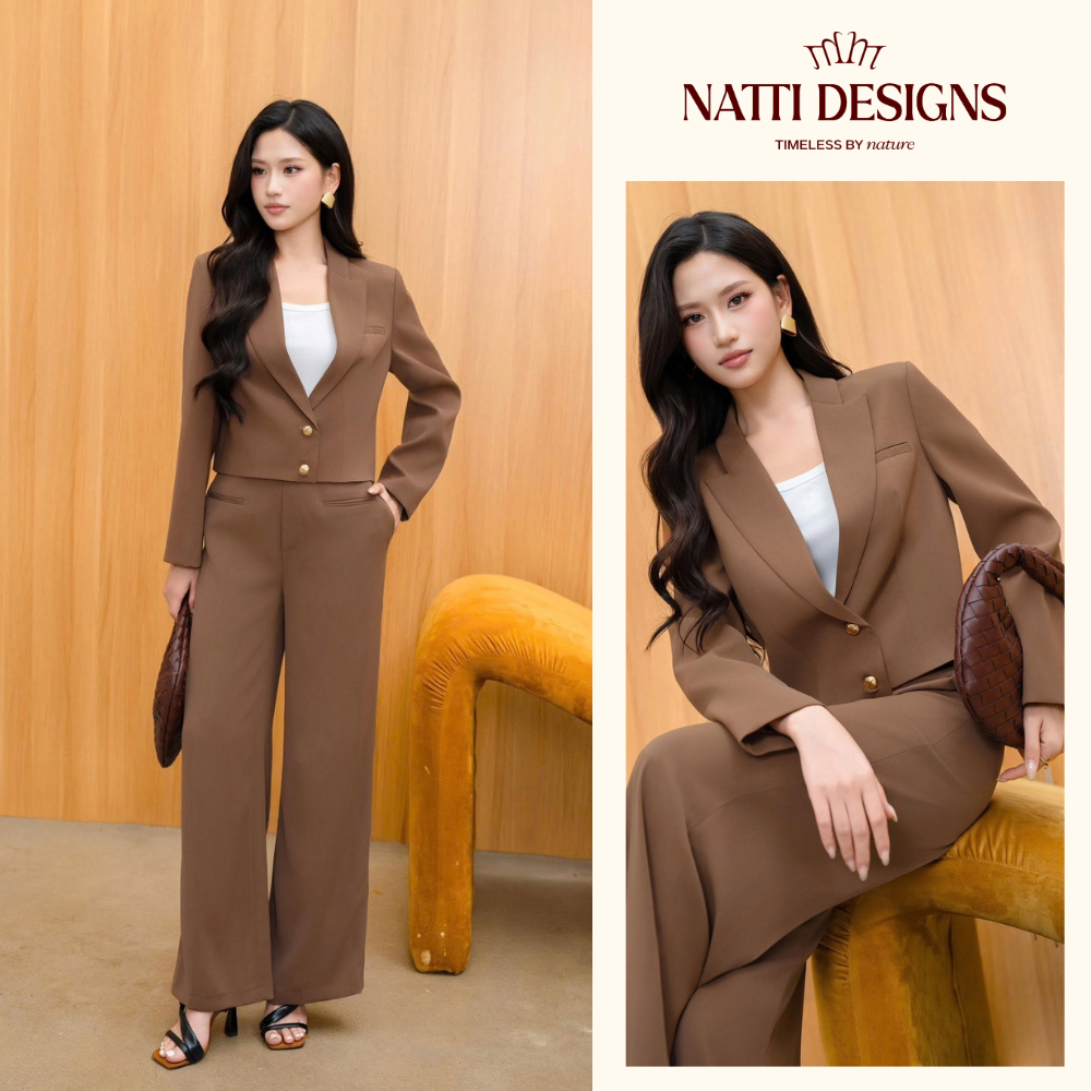 Áo vest crop cổ 2 ve
