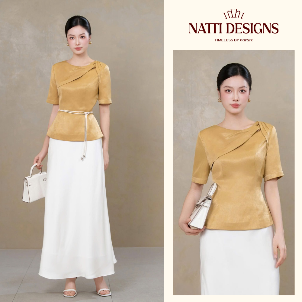 Áo peplum ngực bong